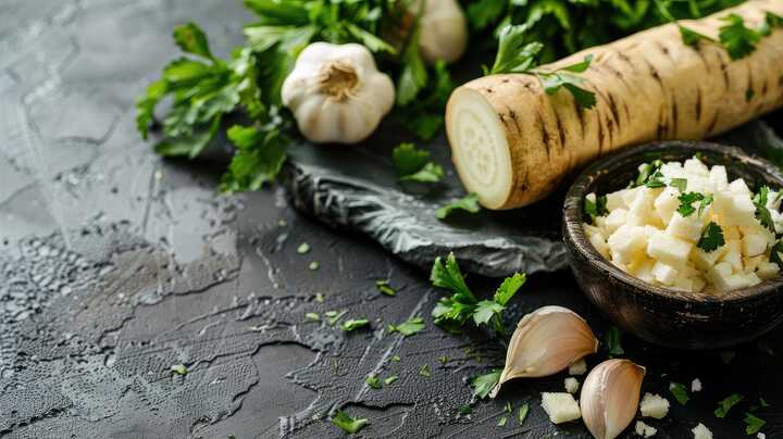 horseradish and parsley